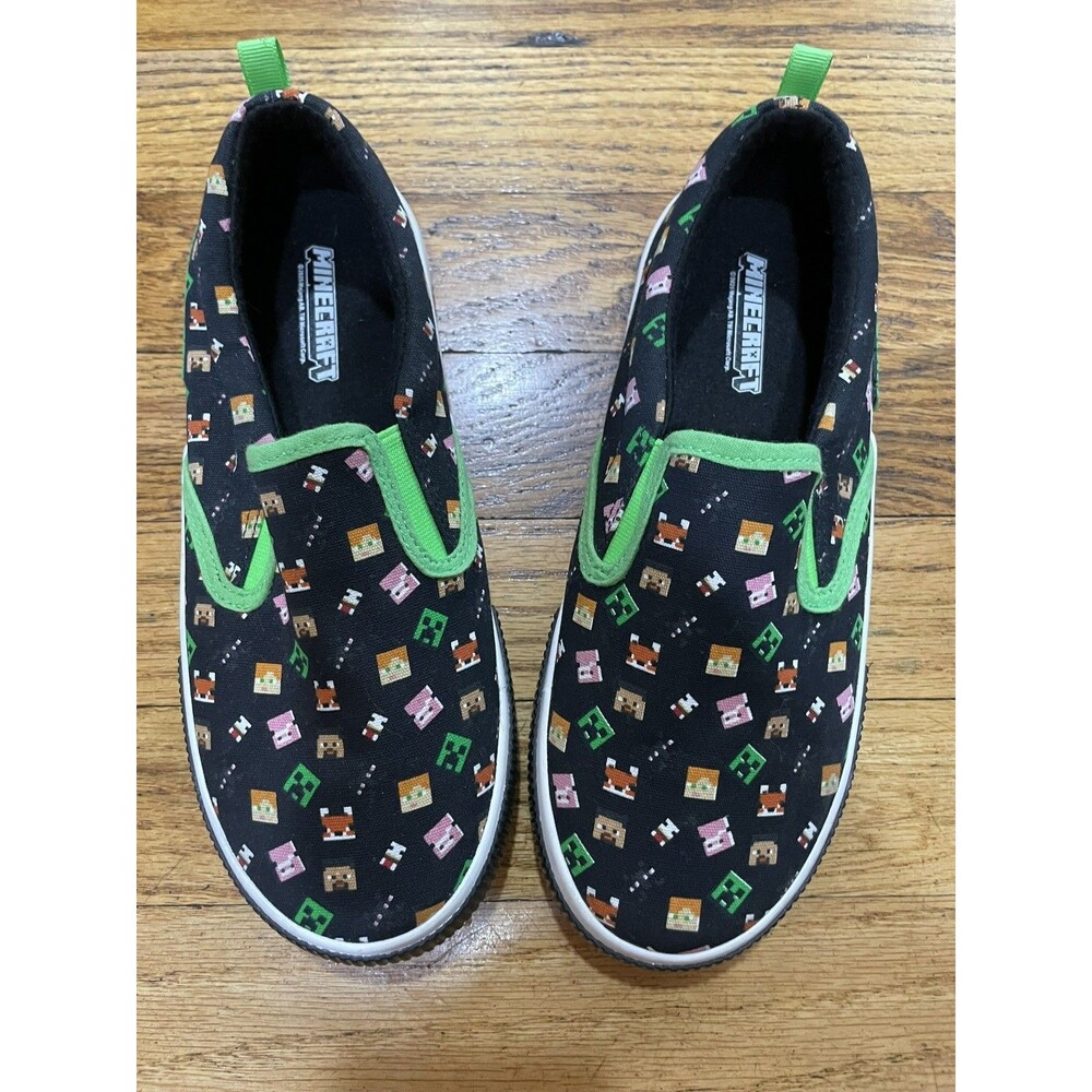 Minecraft Boys Slip On Shoes Flats Size 5 Microsoft 2024 Casual Sneakers